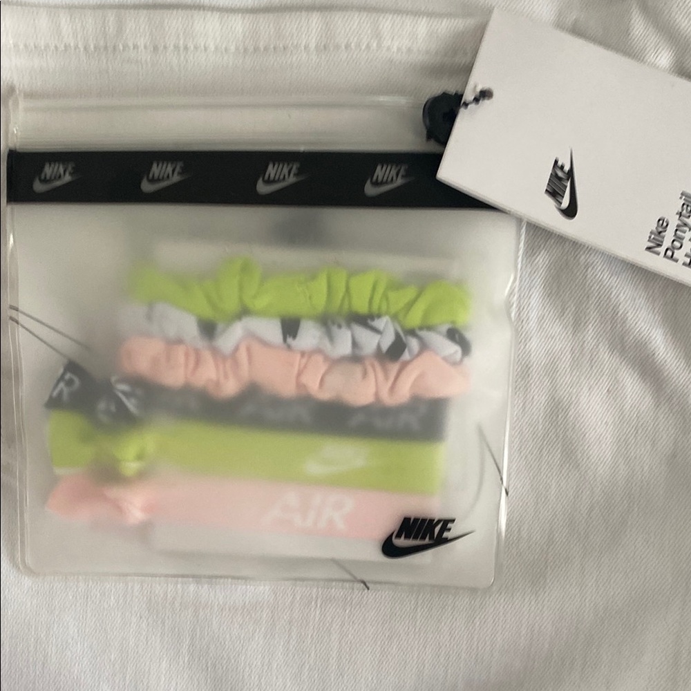 Nike Scrunchies in Black, Green, and Pink